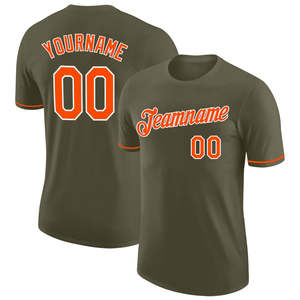 T-shirt de baseball personnalisé pour équipe, maillot de sport à col rond, uniforme de sublimation OEM à marque privée, chemises pour hommes en gros - Product Image 1