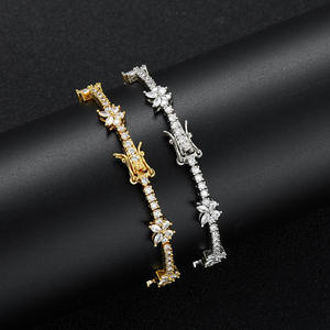 Best Quality Custom Moissanite Tennis Bracelet for <b>Men</b> Women 925 Silver Hip Hop Jewelry for Wedding and Anniversary Gifts - Product Image 1