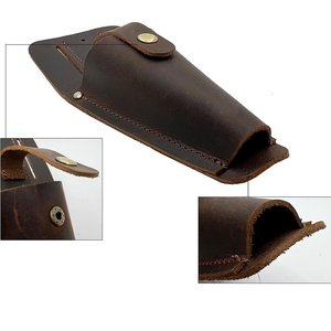 Porte-pince à épiler en cuir d'extérieur OEM, durable, fait main, en cuir de vachette, organisateur d'outils, résistant à l'eau, léger, pour le chantier et le transport quotidien - Product Image 6