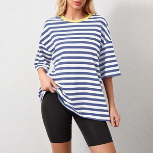 Hot Sale 100% Cotton <b>V</b> <b>Neck</b> Women's <b>T</b>-<b>shirt</b> Custom Printed Eco-Friendly Summer Casual <b>Oversized</b> Loose Fit Street Wear Tee - Product Image 3