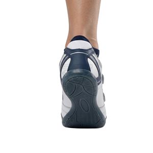Navy Diagonal Side Stripes Karate <b>Shoes</b> Double <b>Hook</b> Loop Utility Straps Secure Fit Indoor Dojo Martial Arts Training <b>Shoes</b> - Product Image 3