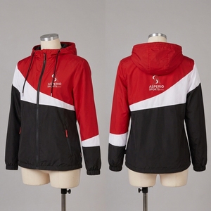 Chaqueta Cortavientos Ligera y Cálida con Capucha para Mujer, Fabricada en Fábrica, Transpirable, Resistente al Viento, Ecológica, con Cierre y Estampado de Nailon - Product Image 4