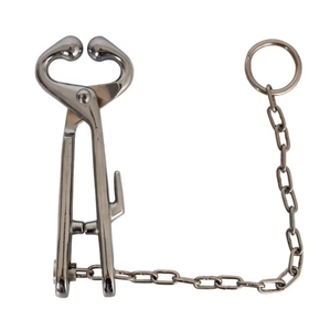 Soporte para Ganado de Acero Inoxidable Duradero con Cadena, Instrumentos Veterinarios para Animales Grandes, Herramientas para Ganado, Logotipo Personalizado - Product Image 1