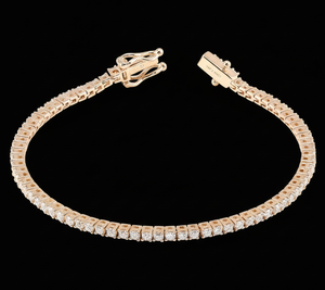 Bracelet tennis en moissanite glacée fantaisie, matrice de diamants, argent sterling 925, finition premium - Product Image 2