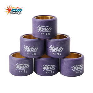 Rodillos de Peso para CVT SUN Racing 9G, 20x15mm, Latón, para SKYDRIVE125/CLICK125/PCX, Mejora del Rendimiento de la Transmisión del Scooter, 6 Piezas, Color Morado - Product Image 1