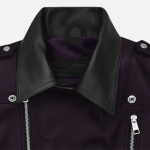 Chaleco de cuero genuino para hombre, estilo motociclista con capucha, diseño de solapa y cremallera diagonal, sin mangas, de piel de vacuno, servicio OEM, transpirable - Product Image 3