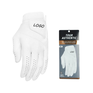 Gants de golf sportifs en cuir Cabretta respirant, antidérapants, blancs, avec logo personnalisé, matière douce, ajustement parfait, pour femmes et hommes, vente en gros - Product Image 6