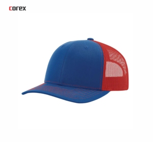 Custom Blue Red Mesh Richardson Trucker Cap 6-Panel Adjustable Unisex Casual Fashion Outdoor Spring Summer Adult <b>Hat</b> - Product Image 1