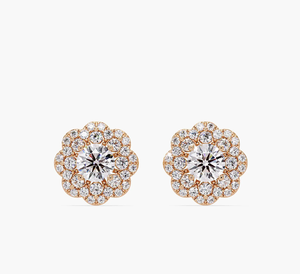 Pendientes de Oro Vintage de Alta Pureza con Diamantes Cultivados en Laboratorio Betterstar, Corte Brillante, Diseño de Gota, Certificados por IGI, Joyería para Mujer - Product Image 1