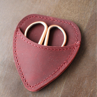 Étui en cuir véritable pour mini-ciseaux à broder, pochette de rangement artisanale pour ciseaux, couture, travaux d'aiguille, classique, pour voyage
