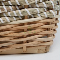Vente en gros Panier à linge rond en rotin tressé pour vêtements/Panier à bûches en osier pour achats