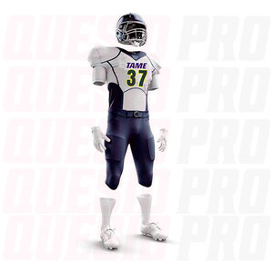 Uniformes de football américain personnalisés en tissu twill respirant, à séchage rapide, antibactériens, 100% polyester, vêtements de sport par sublimation - Product Image 3