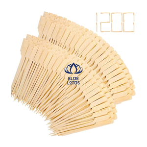 PRODUIT PHARE Brochettes en bambou écologiques lisses et jetables pour barbecue, fruits de mer, poulet, bœuf et kebab - Product Image 1