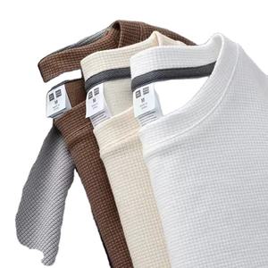 Camiseta de Moda para Hombre de Color Sólido, Manga Larga, Cuello Redondo, Informal, 100% Algodón, Transpirable, de Secado Rápido, Ecológica, Económica, Precio Premium - Product Image 5