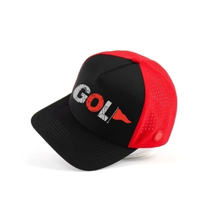 Casquette de golf personnalisée à performance optimale, bicolore, perforée au laser, 5 panneaux, logo personnalisé, séchage rapide, accessoires de golf 2026 – Vente directe usine - Product Image 3