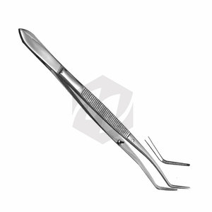 Pinzas Meriam de la Mejor Calidad, 16 cm, Punta Angulada Serrada, Pinzas Quirúrgicas Dentales para Algodón, Instrumento de Precisión de Acero Inoxidable - Product Image 4