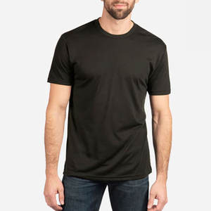 T-shirt unisexe d'été respirant à manches courtes, 60 % coton peigné, 40 % polyester, col rond, bordure aux épaules - Product Image 2