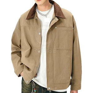 Veste d'hiver respirante de haute qualité, 100% coton, écologique, logo sur le devant, couleurs personnalisables, nouveau style tendance pour hommes - Product Image 2