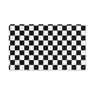 Serviette à main à motif drapeau à carreaux, décoration de course, serviette de cuisine, serviette de salle de bain, thème Formule 1, voiture de course, serviette de vaisselle sportive - Product Image 1