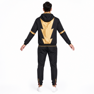 Conjunto de Chaqueta Cortavientos con Capucha, Diseño de Paneles con Mangas Raglán, Combinación de Colores Personalizada, Corte Regular, Cierre con Cordón, Poliéster Ligero - Product Image 5