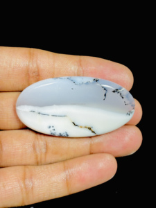 Haute qualité lisse poli naturel Dendrite opale Cabochon fait à la main pierre précieuse en vrac pour la fabrication de bijoux accessoire - Product Image 2
