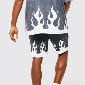Wholesale Summer New Men Casual Shorts Sets Short Sleeve T-<b>Shirt</b> 3D Pattern Eco-Friendly 100% Organic Cotton Streetwear 2-Piece - Product Image 3
