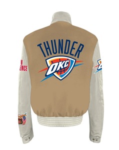 Oklahoma City <b>Thunder</b> Wool & Leather Varsity <b>Jacket</b> - Product Image 2