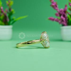 Anillo de Eternidad con Diamantes Cultivados en Laboratorio, Corte Radiante, Diseño Elegante, en Oro Amarillo de 18K, para Exportación al por Mayor desde India - Product Image 4