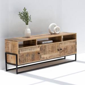 Meuble TV industriel en bois Vandana Novara Grand, console de divertissement moderne en métal et bois - Product Image 5