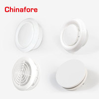 Valve d'aération ronde en PVC pour échappement avec anneau de fixation