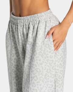 Pantalones de Punto Casuales para Mujer, Color Gris Sólido, Cintura con Cordón, Bolsillos, Pantalones Largos de Otoño - Product Image 6
