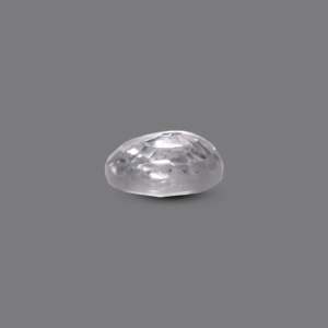 Green Amethyst Oval Cut Loose Gemstone 6.1 Carat Synthetic White Zircon for Fine Jewelry - Product Image 3