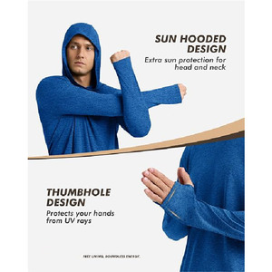 Sudadera Deportiva con Capucha para Hombre, Personalizada con Logotipo OEM, Corte Ajustado, Manga Larga, Secado Rápido, Transpirable, para Entrenamiento, Fitness, Running, Protección UV - Product Image 5
