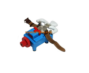 Outil rotatif en acier inoxydable bleu avec bouton rouge et sangle en cuir pour le polissage de bijoux et le bricolage - Product Image 2