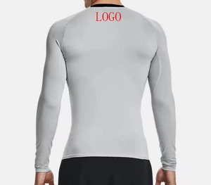 Custom No Gi Nylon Elastane Rash Guard With Muscle Support Raglan Sleeves And Custom Chest Logo Short Sleeve <b>Compression</b> <b>Shirt</b> - Product Image 2