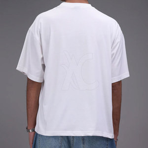 Camiseta de Alta Calidad con Corte Cuadrado para Hombre, Oversize, Cuello Redondo, Ropa Urbana, Fabricación con Logotipo Personalizado - Product Image 5