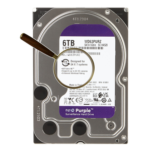 <span class=keywords><strong>Disque</strong></span> <span class=keywords><strong>dur</strong></span> interne SATA III 3,5 pouces 6 To, 5400 tr/min, cache 256 Mo, haute fiabilité, stockage 24/7, sécurité, systèmes multi-caméras, violet - Product Image 3