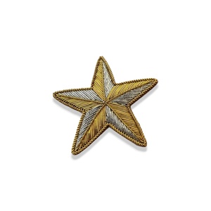 Wholesale AHTA BULLION Copper Alloy Bullion Wire Brooches High Quality Hand Embroidery Plating Customizable Size OEM Service - Product Image 6