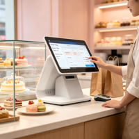 Boîtier blanc ou noir en option, logo personnalisé, caisse enregistreuse 15,6 pouces, prise en charge du SDK pour les paiements dans les restaurants et supermarchés