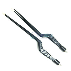 Pinces bipolaires à baïonnette en acier inoxydable de qualité supérieure, antiadhésives, isolées, angulées à 45 degrés, manuelles, réutilisables, chirurgicales, médicales - Product Image 6