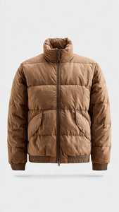Blouson matelassé en nylon tendance personnalisé pour homme, avec capuche amovible brillante, respirant, sur mesure, OEM - Product Image 2