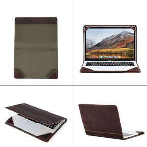 เคสหนังแท้แบบเต็มตัวสำหรับ MacBook Pro รุ่น Crazy Horse สำหรับ MacBook Air กระเป๋าใส่คอมพิวเตอร์พกพา - Product Image 5