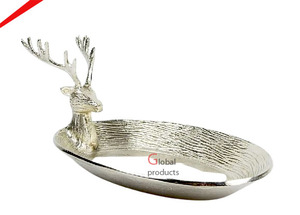 Plato Decorativo en Forma de Hoja Estilo Vintage 2026, Plato Metálico de Mediados de Siglo para Servir Frutos Secos y Bocadillos para el Hogar y la Cocina - Product Image 4