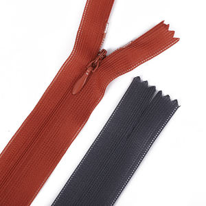Manufacture Wholesale 3# Colorful Invisible <b>Zipper</b> Nylon Lace Fabric Tape <b>Zipper</b> for Garments Pants Bag - Product Image 3