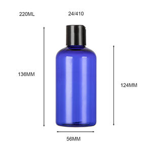 ขวดพลาสติก PET สีน้ำเงินโคบอลต์ ขนาด 7 ออนซ์ ทรงบอสตัน ปากขวดขนาด 24-410 - Product Image 2