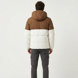 New Stylish Winter High Street <b>Hooded</b> Zipper-Up <b>Puffer</b> <b>Jacket</b> for Men Customizable Breathable <b>Waterproof</b> Windproof Front Logo - Product Image 2