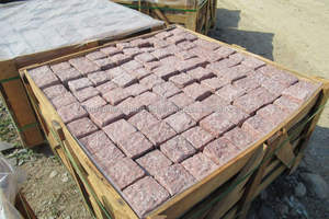 Best Selling Natural Red Granite Cobblestone with Brushed Surface and Cut-to-Size for Driveway Courtyard Garden <b>Paving</b> - Product Image 6