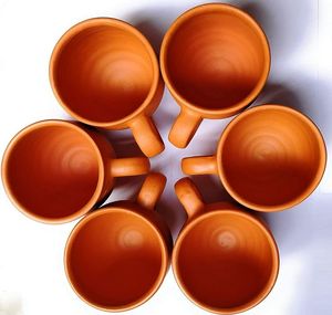 Tasse en terre cuite artisanale, verre à boire de luxe, écologique, compatible micro-ondes, gobelet rustique, artistique, durable - Product Image 4