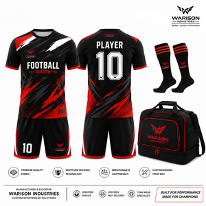 Wholesale Sublimated Soccer Jersey Set Customized Name And <b>Number</b> Football Jersey Short Socks And Sports Bag Kit - Product Image 2