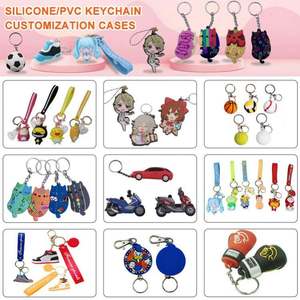 Promotional Gift Carabiner Silicone 3D Shape Durable Soft Rubber Keychain Motorcycle Bike Helmet <b>Jacket</b> Design - Product Image 4